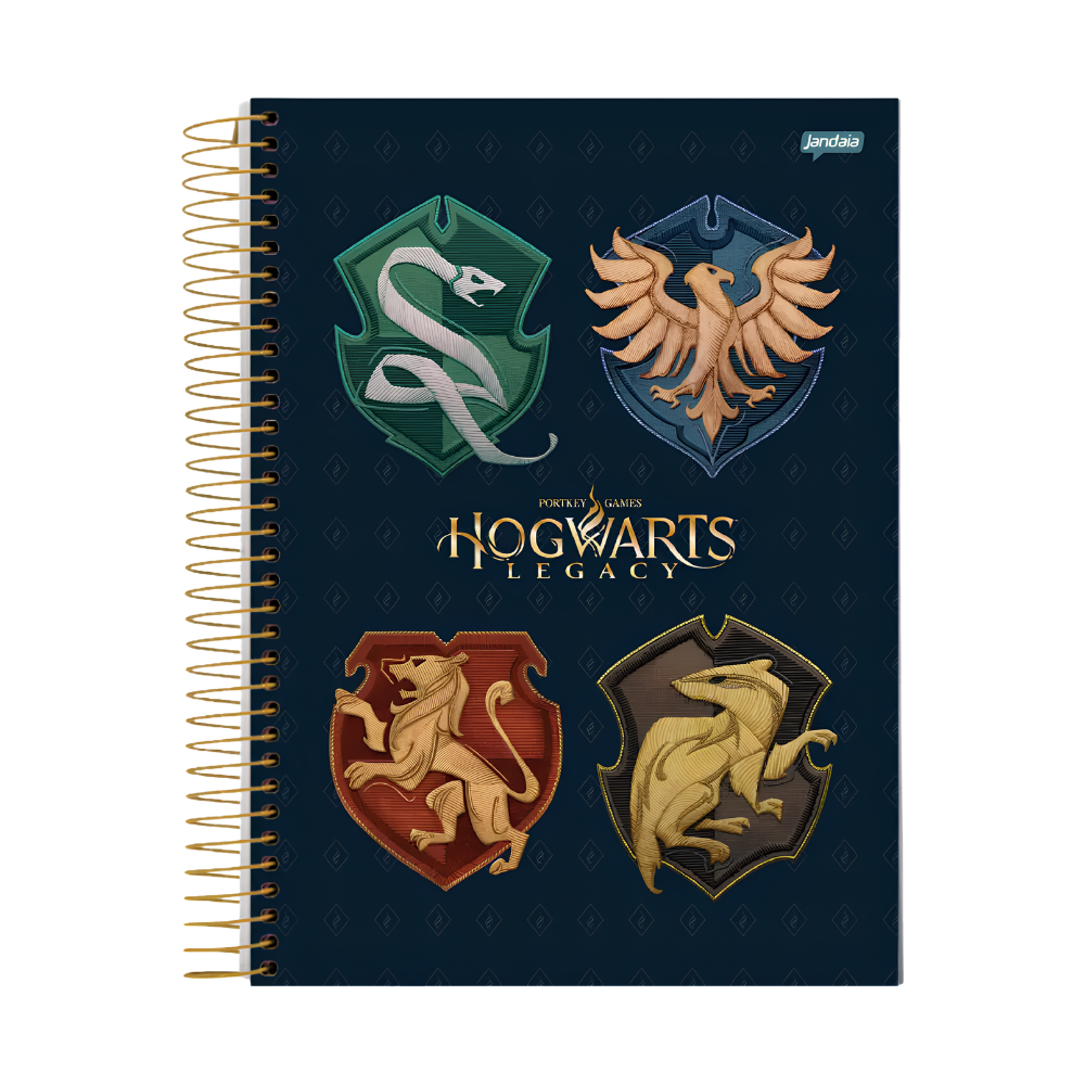 Caderno Universitário 10m 160fls Hogwarts Legacy (4 Casas) JANDAIA