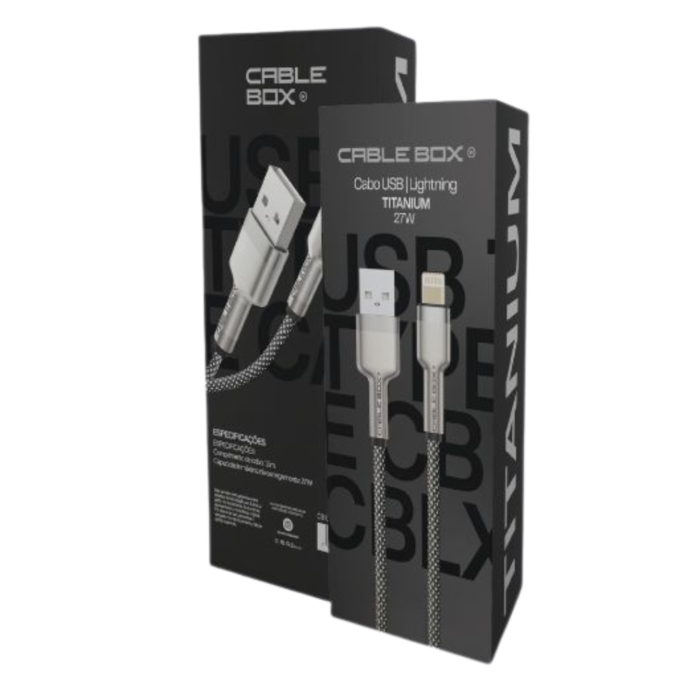 Cabo USB Lightning Titanium CABLE BOX