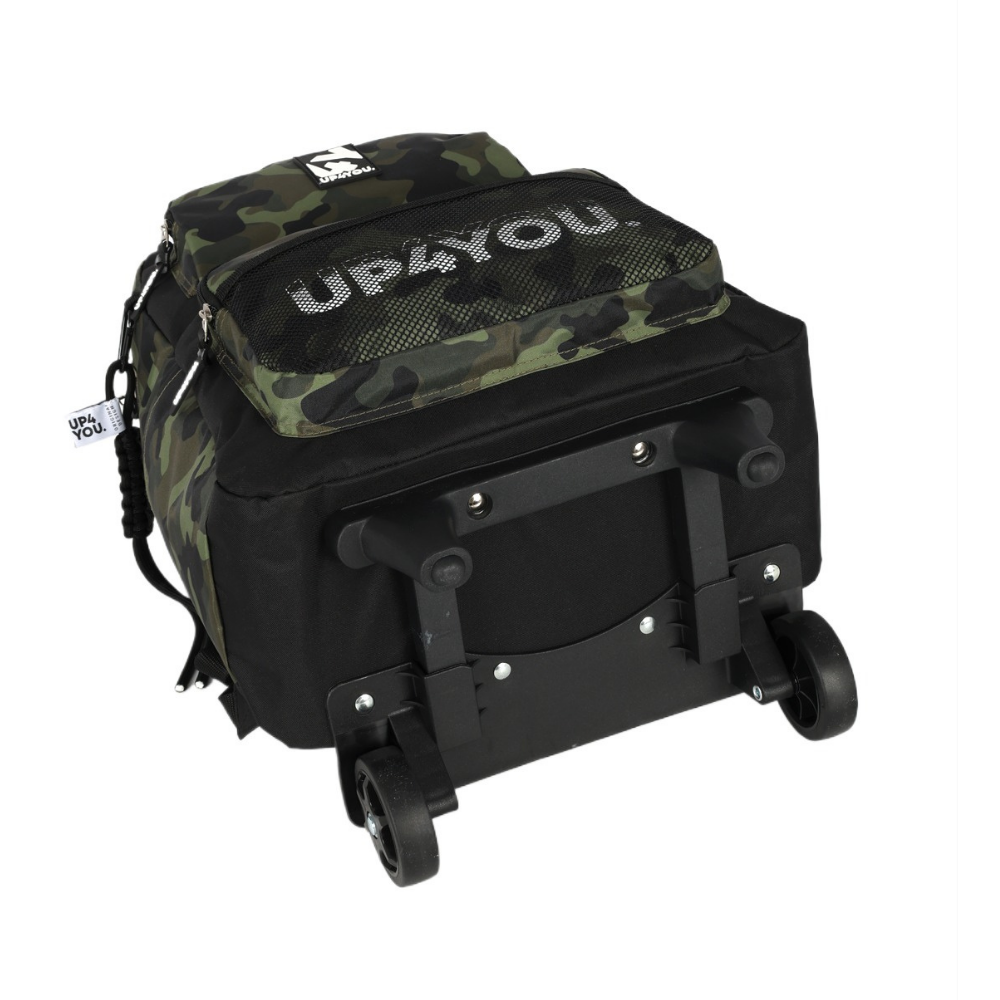 Mochila com Rodas Camuflagem Militar Verde  UP4YOU LUXCEL