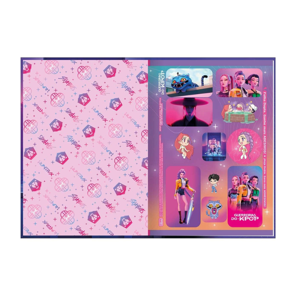 Caderno Brochurão Guerreiras do Kpop 80f (Huntrix) TILIBRA