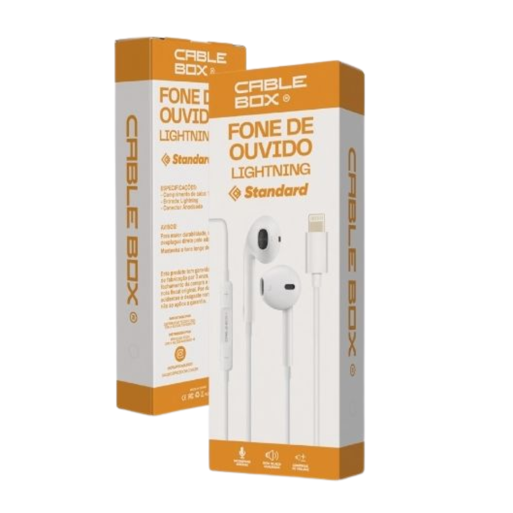 Fone de Ouvido Lightning CABLE BOX