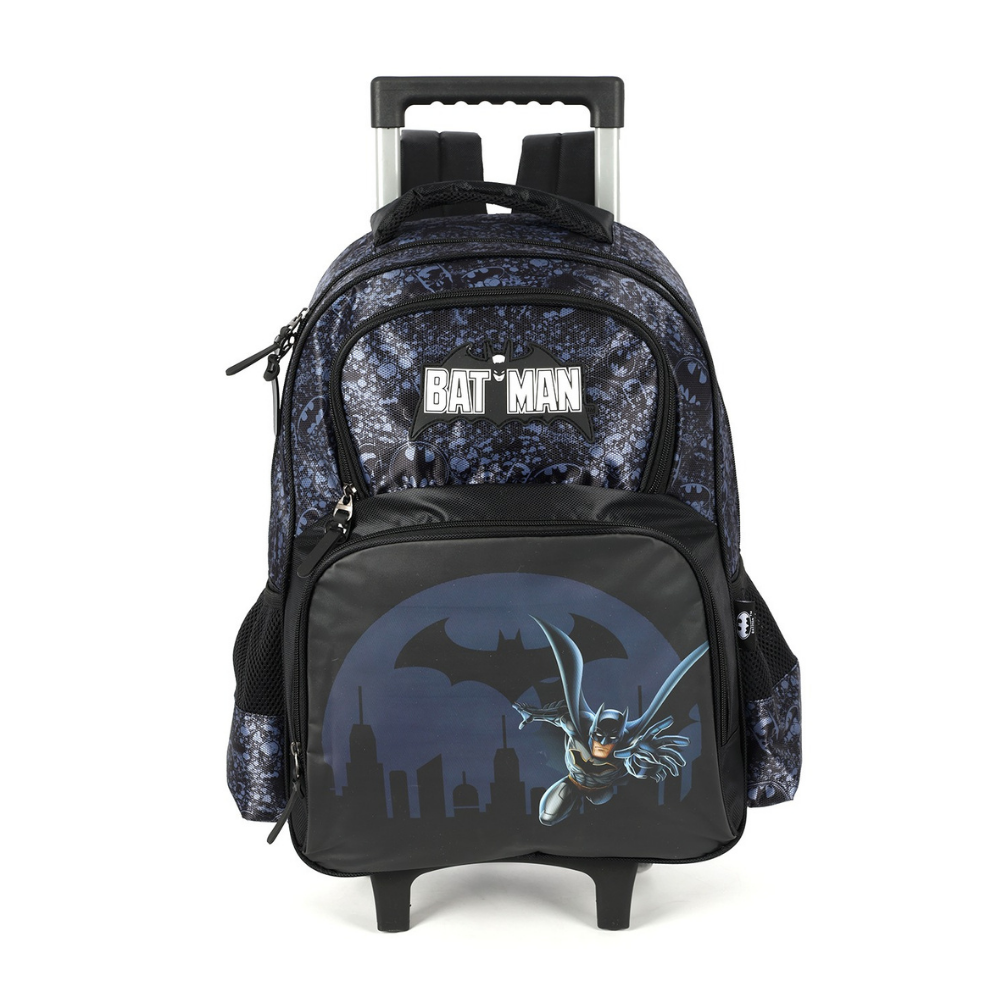 Mochila com Rodas e Alça DC Batman Preto LUXCEL