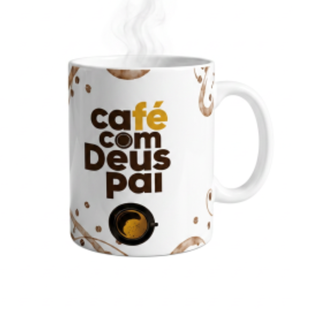 Caneca Especial Café com Deus PAI MAKOY