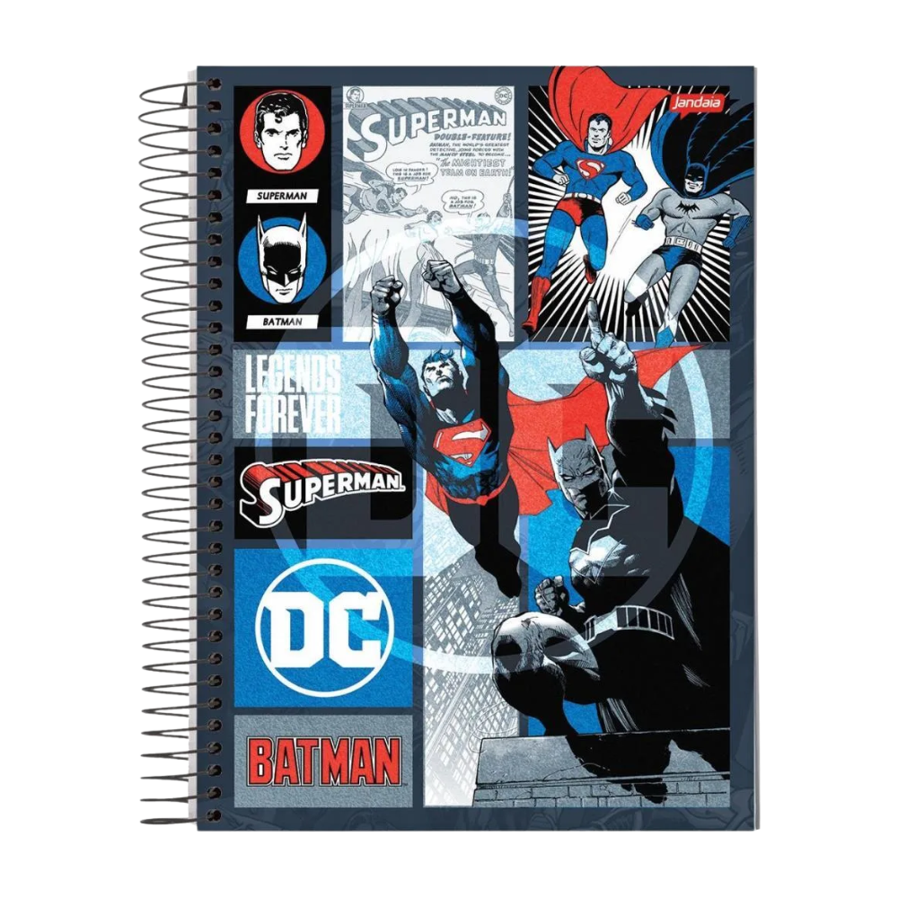 Caderno Universitário 1m 80fls DC Comics (Dupla) JANDAIA