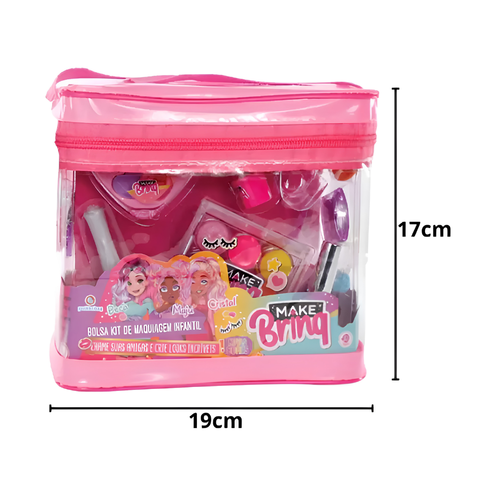 Bolsa Kit Necessaire de Maquiagem Infantil (Grande) Make Brinq POLIBRINQ
