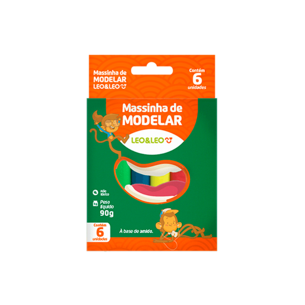 Massa de Modelar 90g 6 Cores Amido LEO&LEO