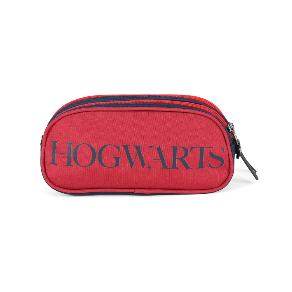 Estojo Duplo Juvenil Harry Potter Hogwarts Gryffindor Azul LUXCEL