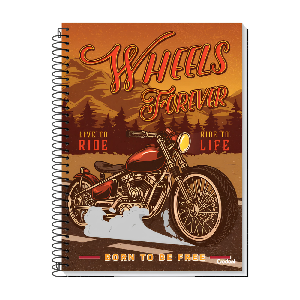 Caderno Universitário 10m 160fls Golden Years (Moto) CREDEAL