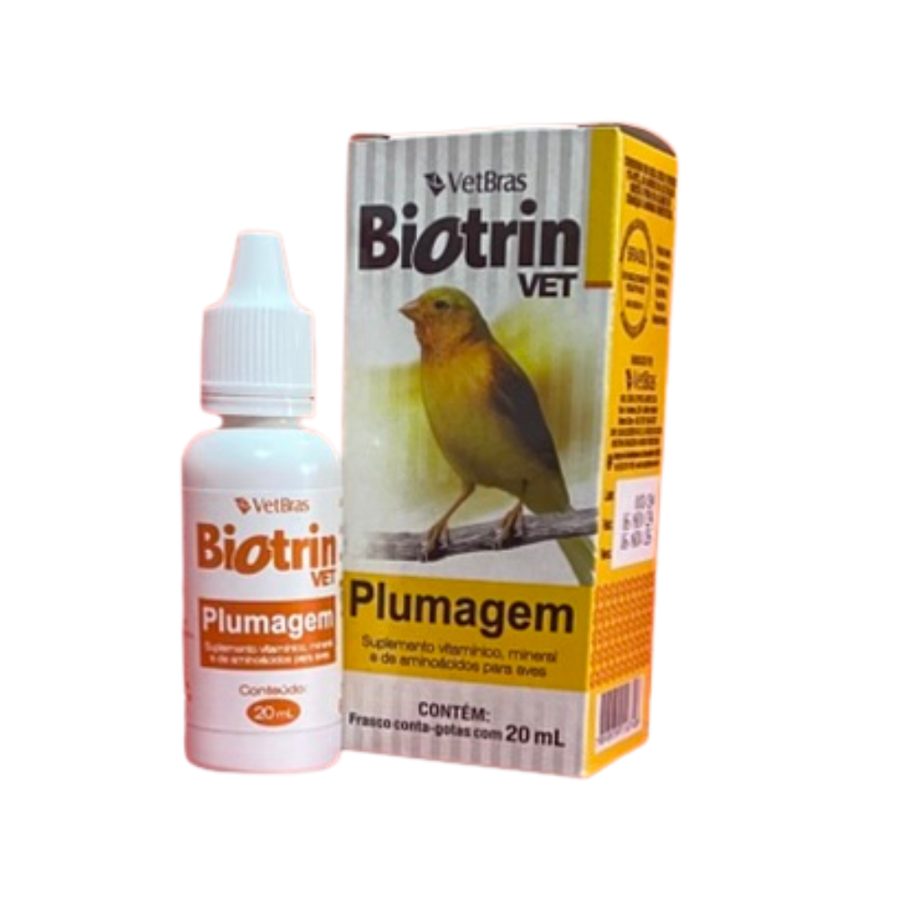 Vitamina para Plumagem 20ml Biotrin Vet VETBRAS
