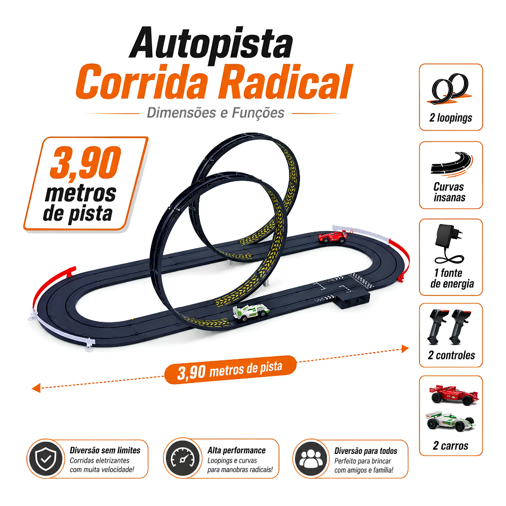 Brinquedo Auto Pista Corrida Radical POLIBRINQ