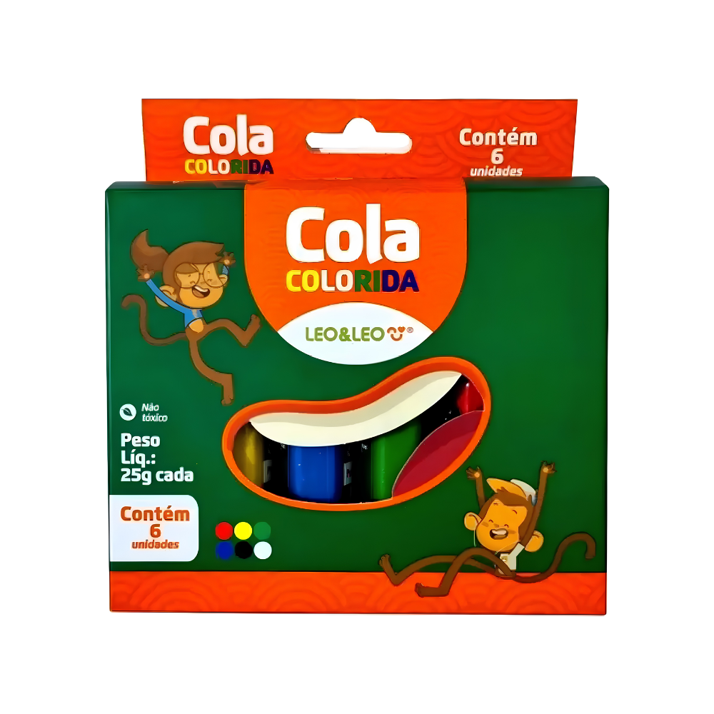 Cola Colorida 6 Cores 25g LEO&LEO