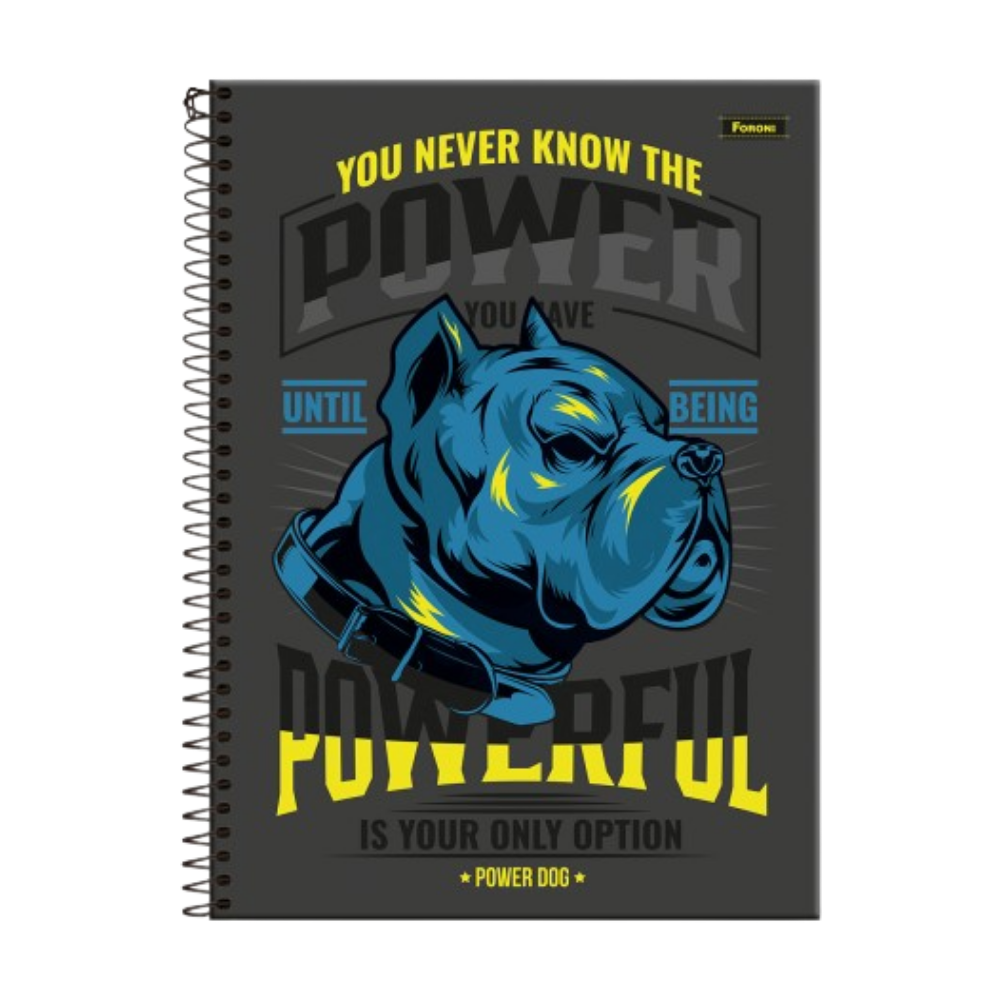 Caderno Universitário Power Dog 1m 80f (Powerful) FORONI