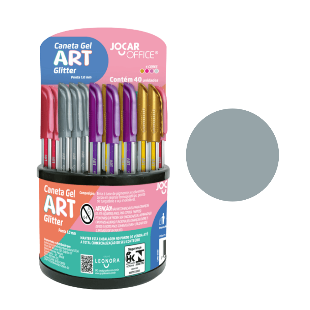 Caneta Gel Art Brilho 1.0mm (Prata) JOCAR OFFICE