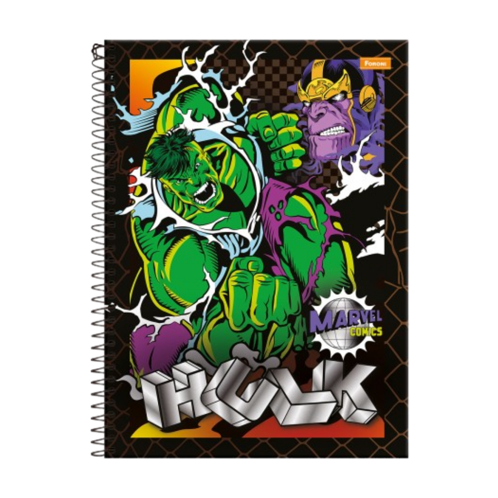 Caderno Universitário 1m 80fls Marvel Comics (Hulk) FORONI