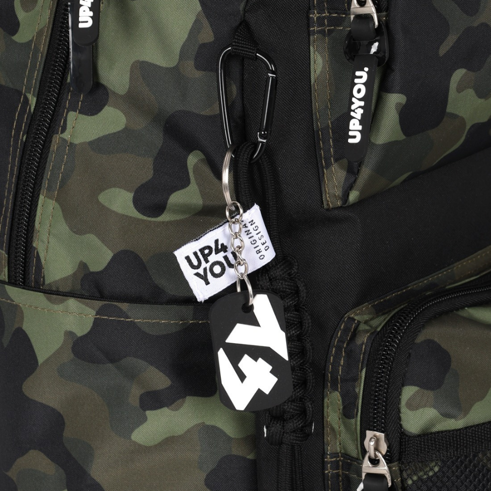 Mochila com Rodas Camuflagem Militar Verde  UP4YOU LUXCEL