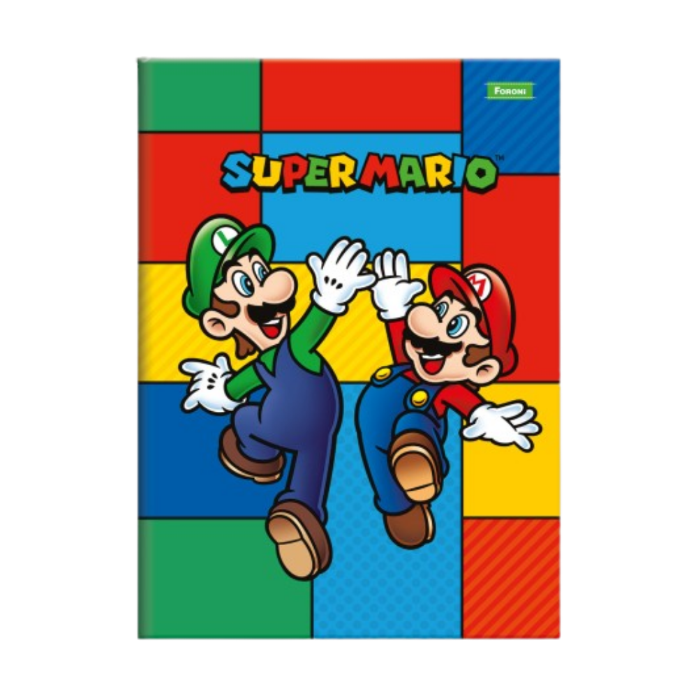Caderno Brochurão Super Mario 80f (Mario e Luigi) FORONI