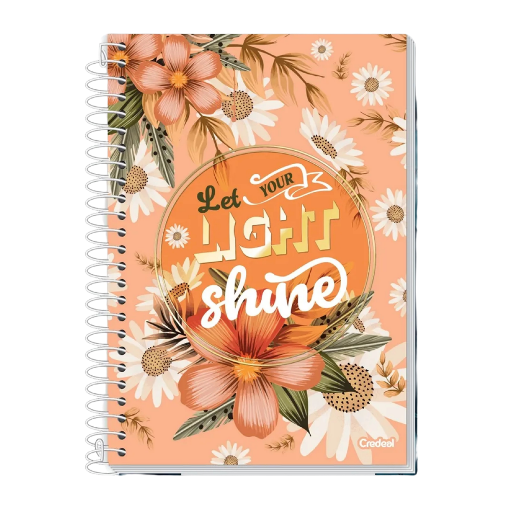 Caderno Universitário 1m 80fls Pétalas (Light) CREDEAL