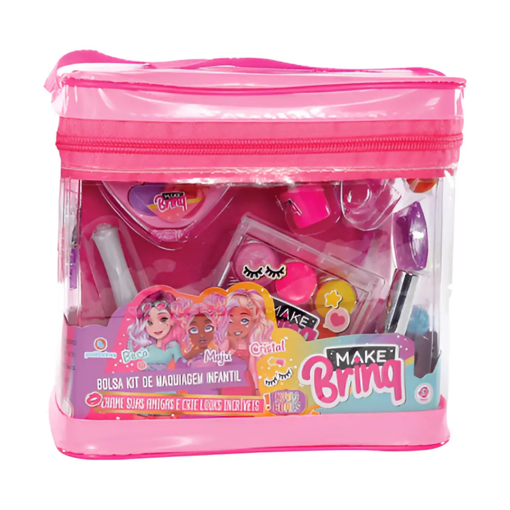 Bolsa Kit Necessaire de Maquiagem Infantil (Grande) Make Brinq POLIBRINQ