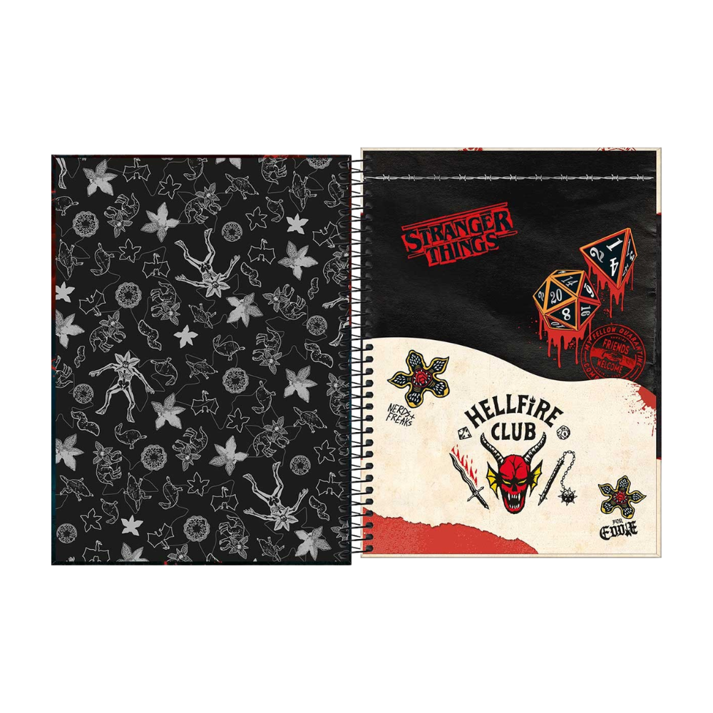 Caderno Universitário Connect 10m 160fls Stranger Things (Upside Down) TILIBRA