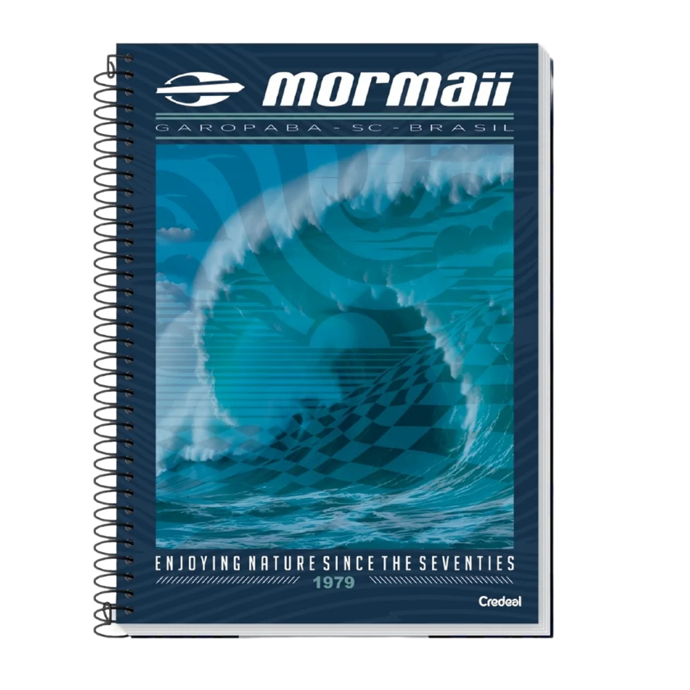 Caderno Universitário 10m 160fls Mormaii Masculino (Onda) CREDEAL