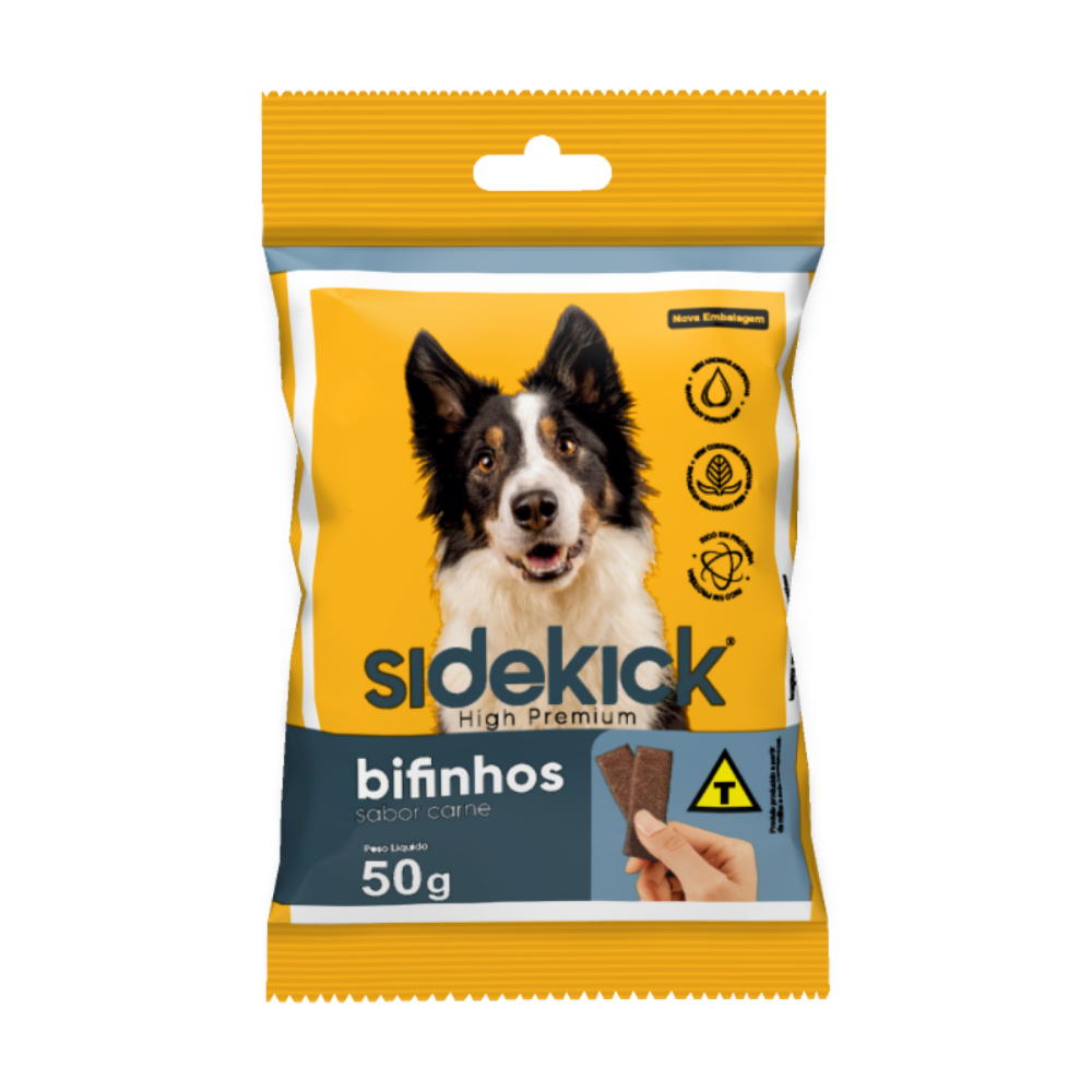 Bifinho Premium Snack para Cães Sabor Carne 50g SIDEKICK
