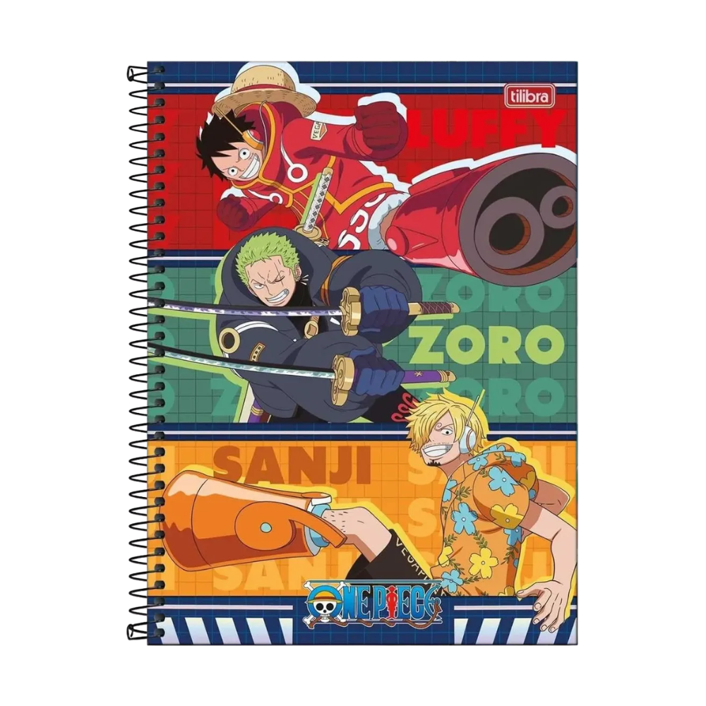 Caderno Universitário 1m 80fls One Piece (Trio) TILIBRA