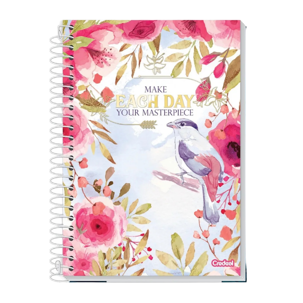 Caderno Universitário 1m 80fls Pétalas (Each Day) CREDEAL