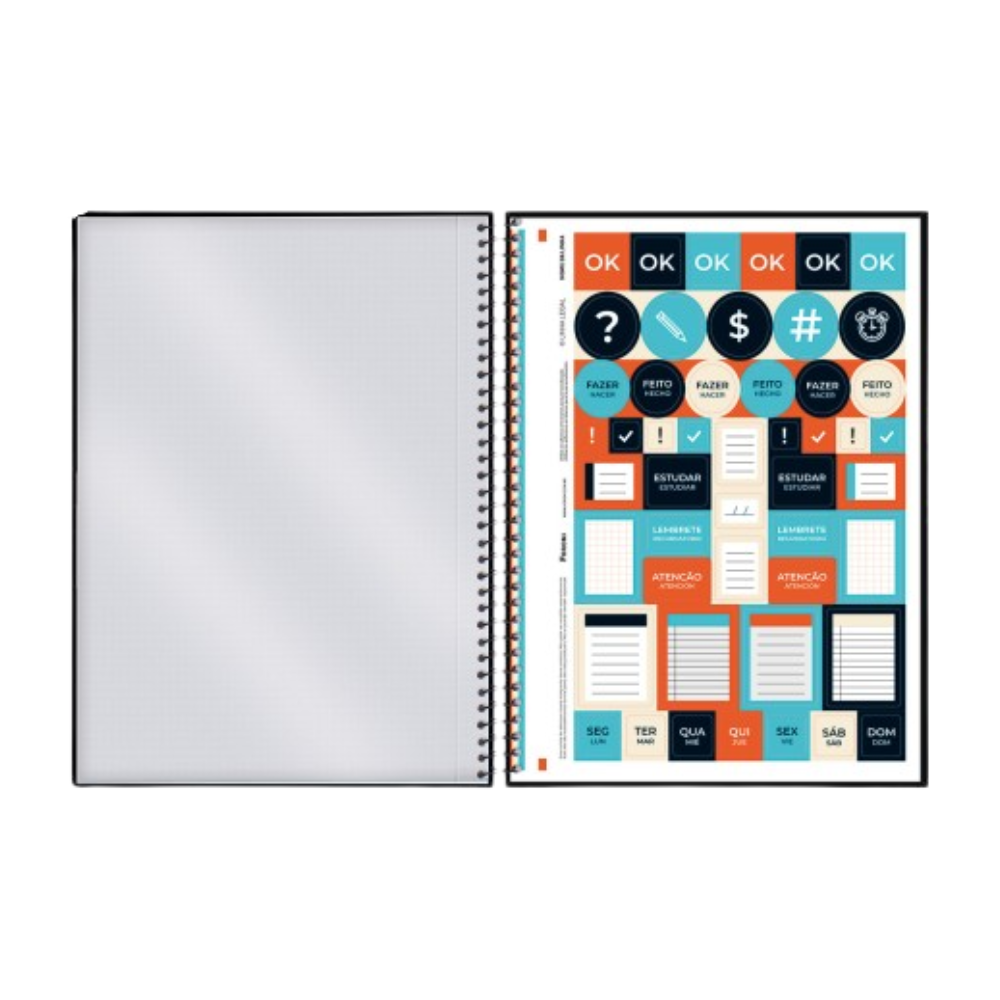 Caderno Universitário 1m 80fls Free Wave (Own Way) FORONI