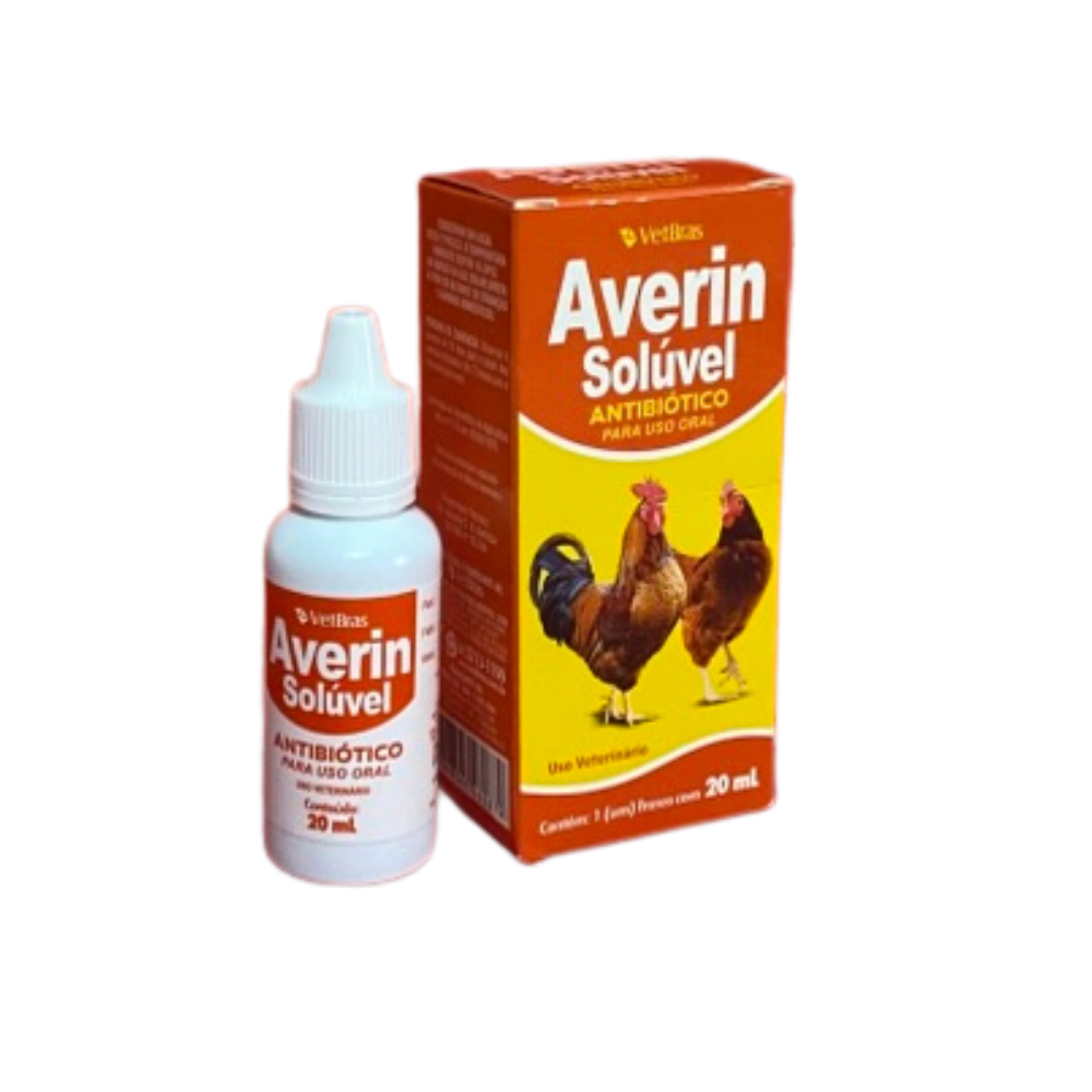 Antibiótico de Uso Oral 20ml Averin Solúvel VETBRAS
