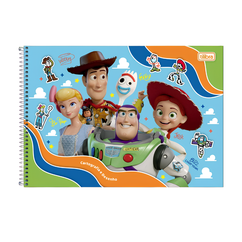 Caderno de Cartografia e Desenho Disney Toy Story 80f (Turma) TILIBRA