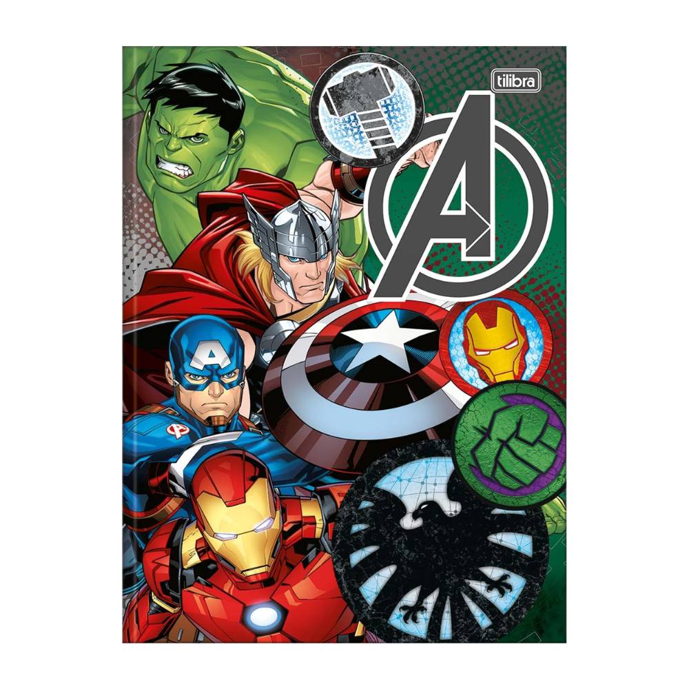 Caderno Brochurão Marvel Avengers 80f (Icons) TILIBRA