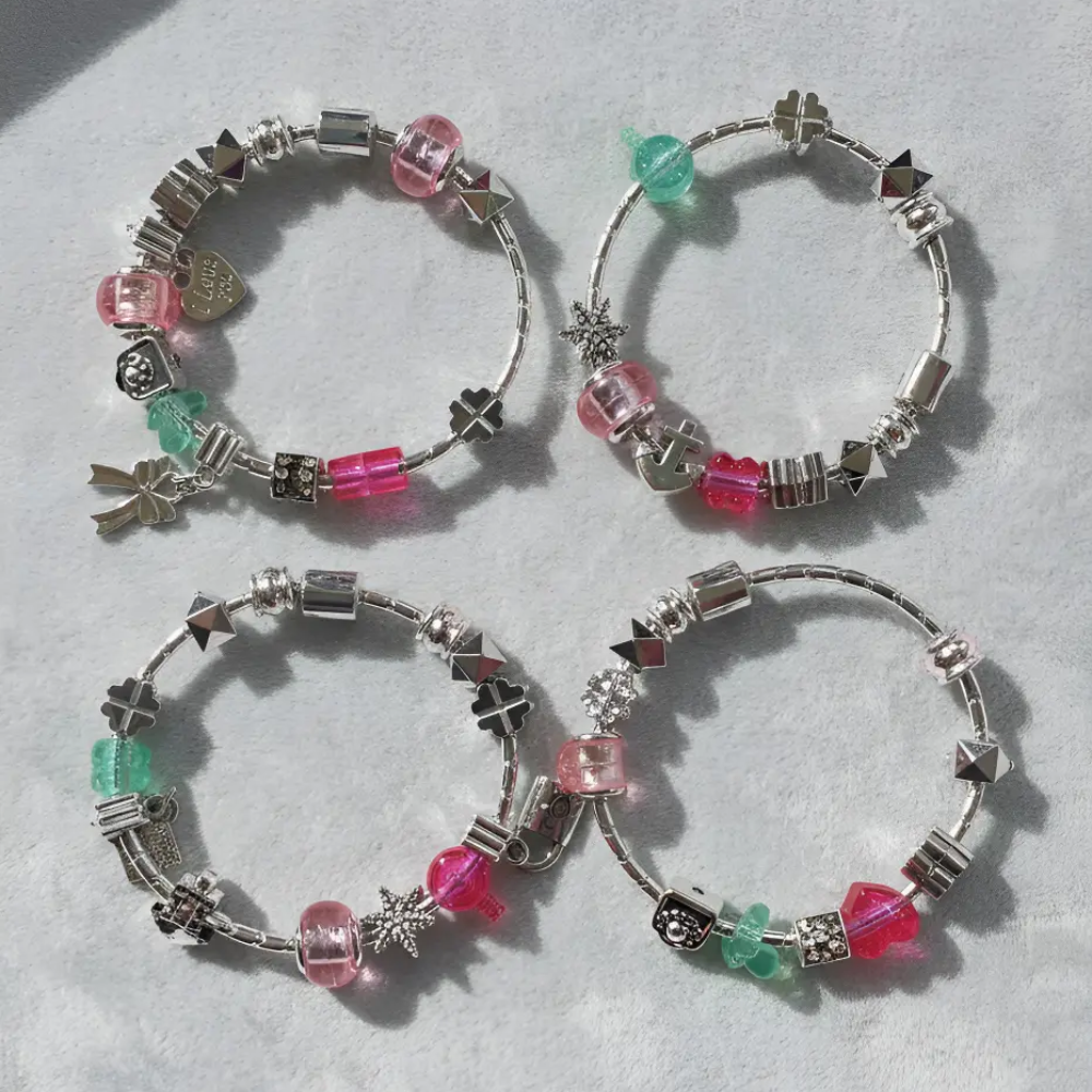 Kit Pulseiras e Berloques Infantil (Grande) Make Brinq POLIBRINQ