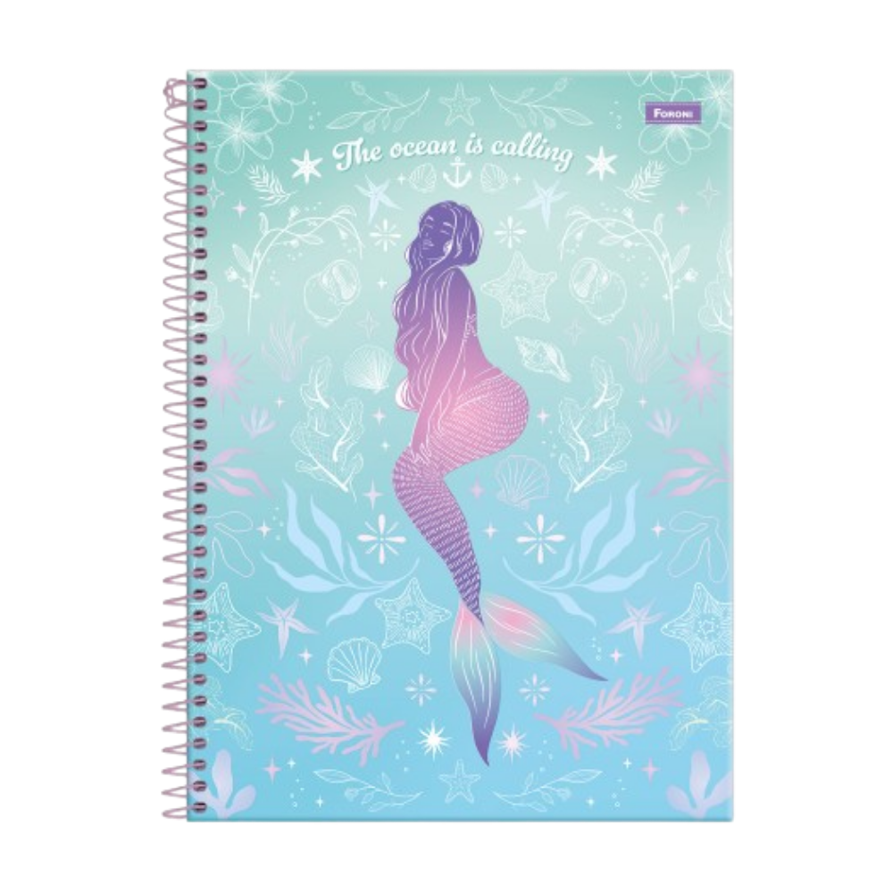 Caderno Universitário Sereia 1m 80f (The Ocean) FORONI