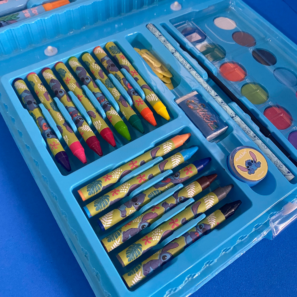 Maleta de Pintura Disney Stitch 60 Itens MOLIN