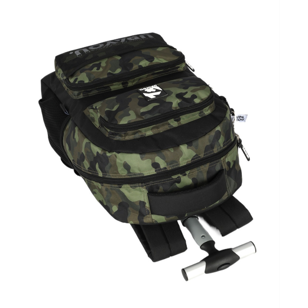 Mochila com Rodas Camuflagem Militar Verde  UP4YOU LUXCEL