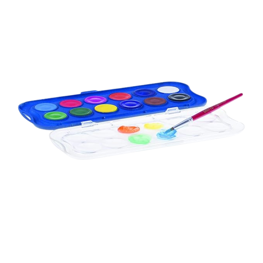 Kit Aquarela 12 Cores 23mm e Pincel GIOTTO