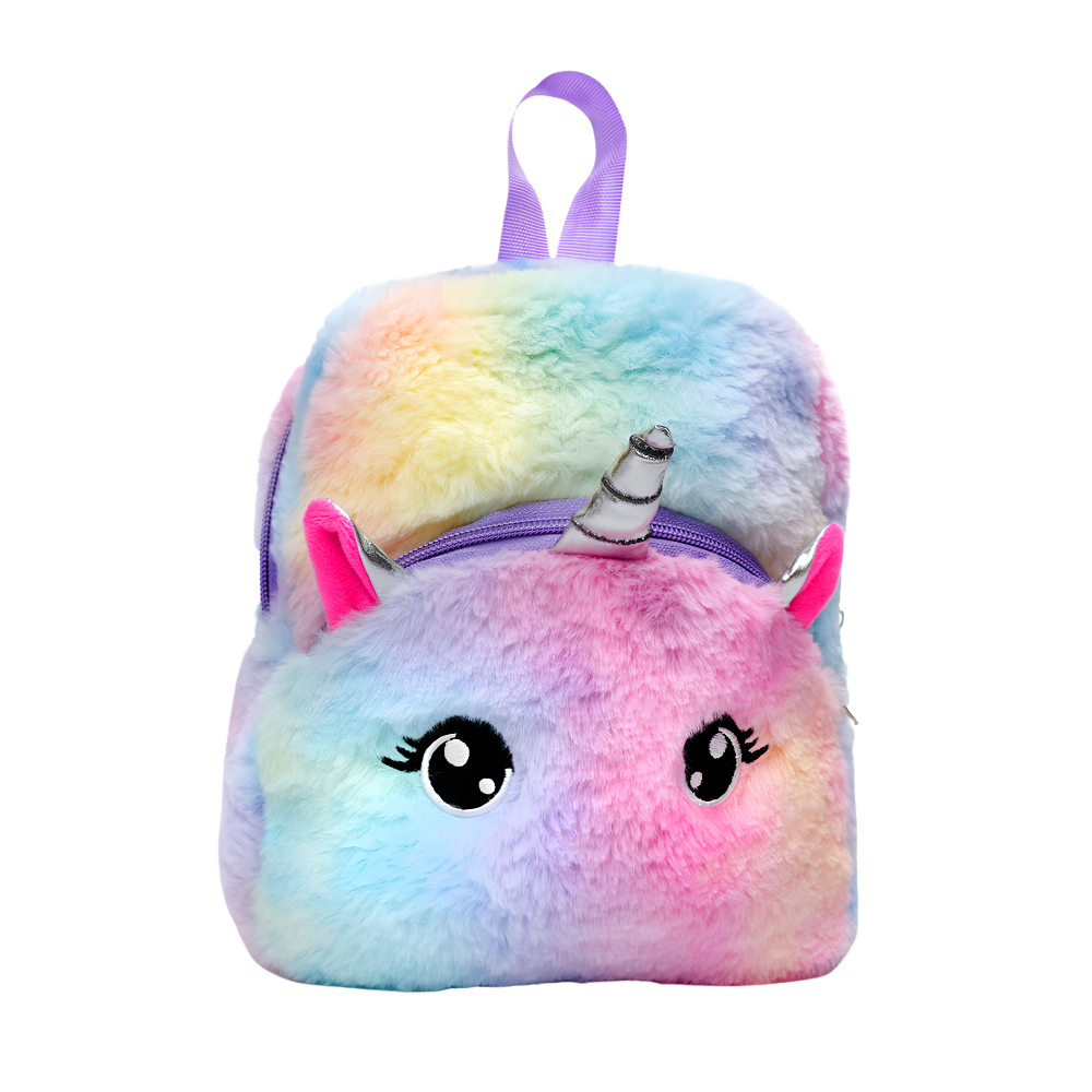 Mochila Escolar Unicórnio de Pelúcia (Sortido) School Brinq POLIBRINQ