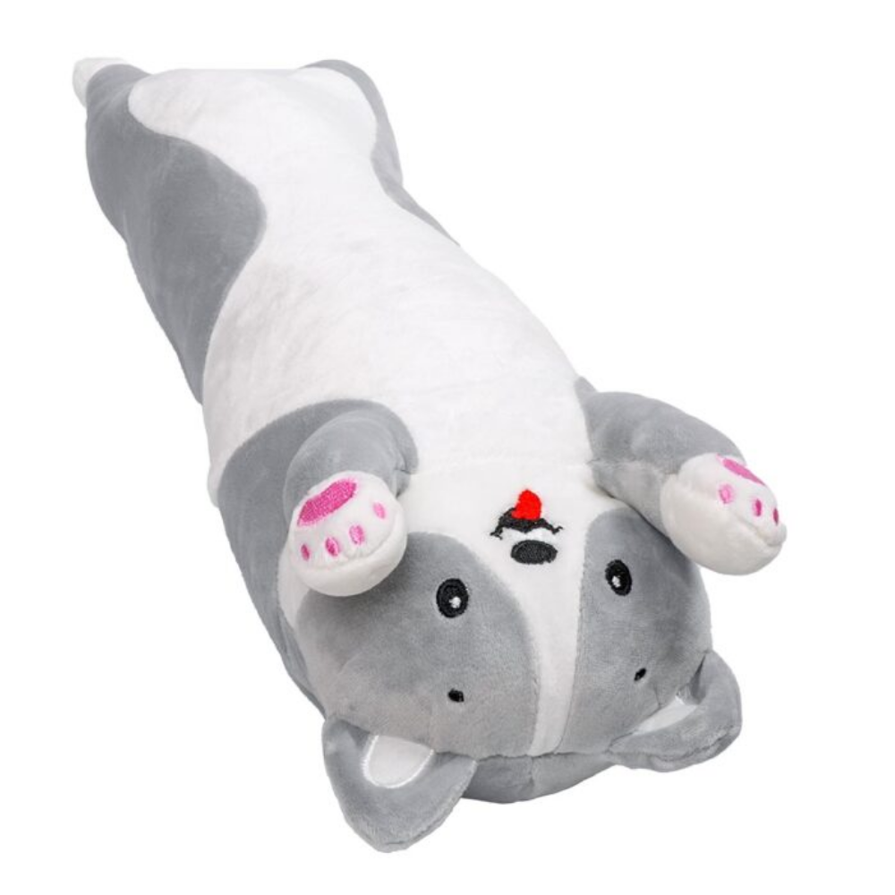 Almofada de Pelúcia Cachorro 50cm Dogão Hug Me Up (Cinza) POLIBRINQ