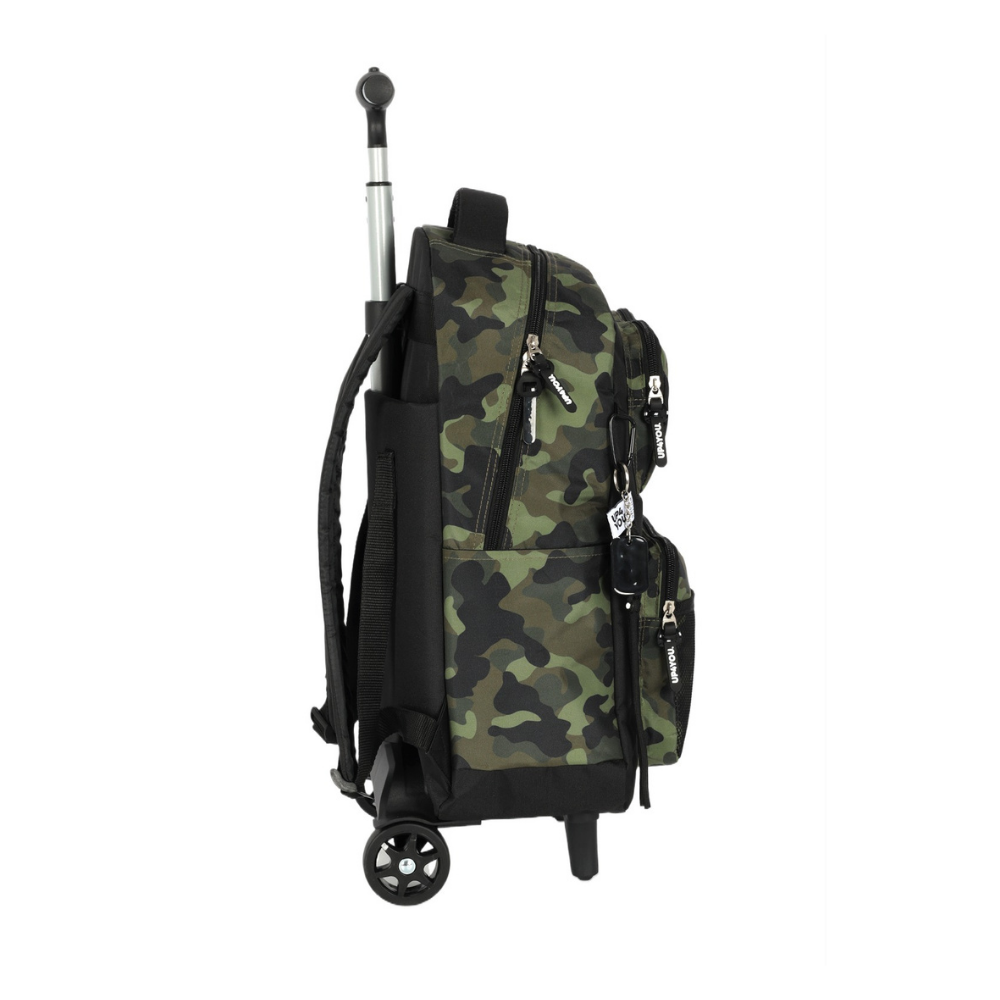 Mochila com Rodas Camuflagem Militar Verde  UP4YOU LUXCEL