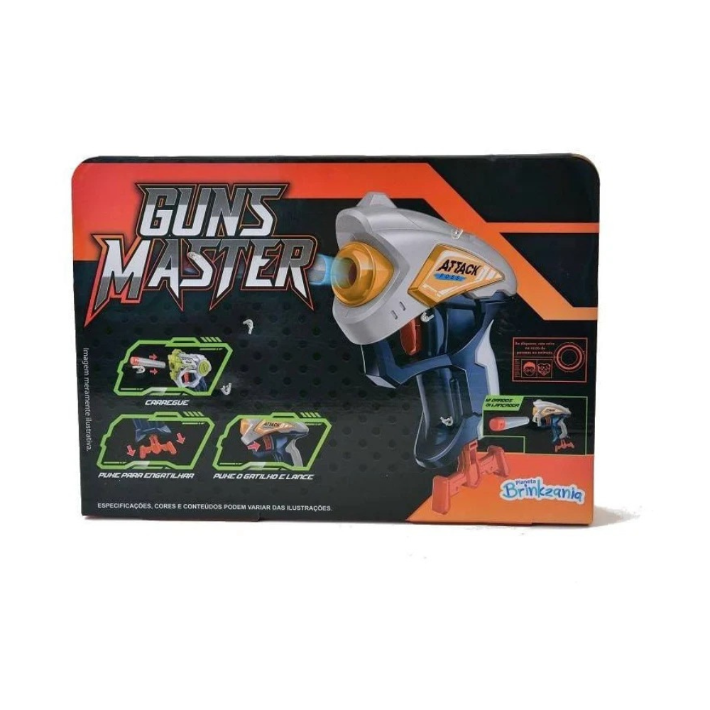Kit 2 Lançadores de Dardos Elite 12 Dardos Guns Master BRINKZANIA