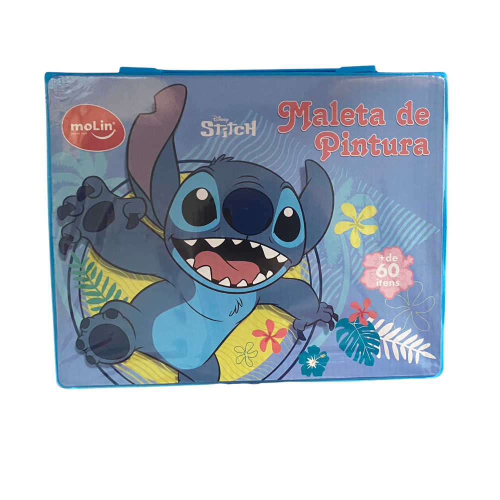 Maleta de Pintura Disney Stitch 60 Itens MOLIN