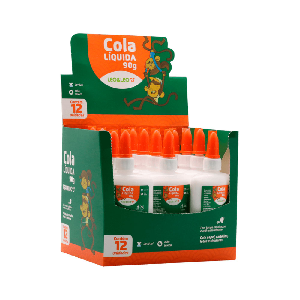 Cola Branca Escolar Líquida 90g LEO&LEO