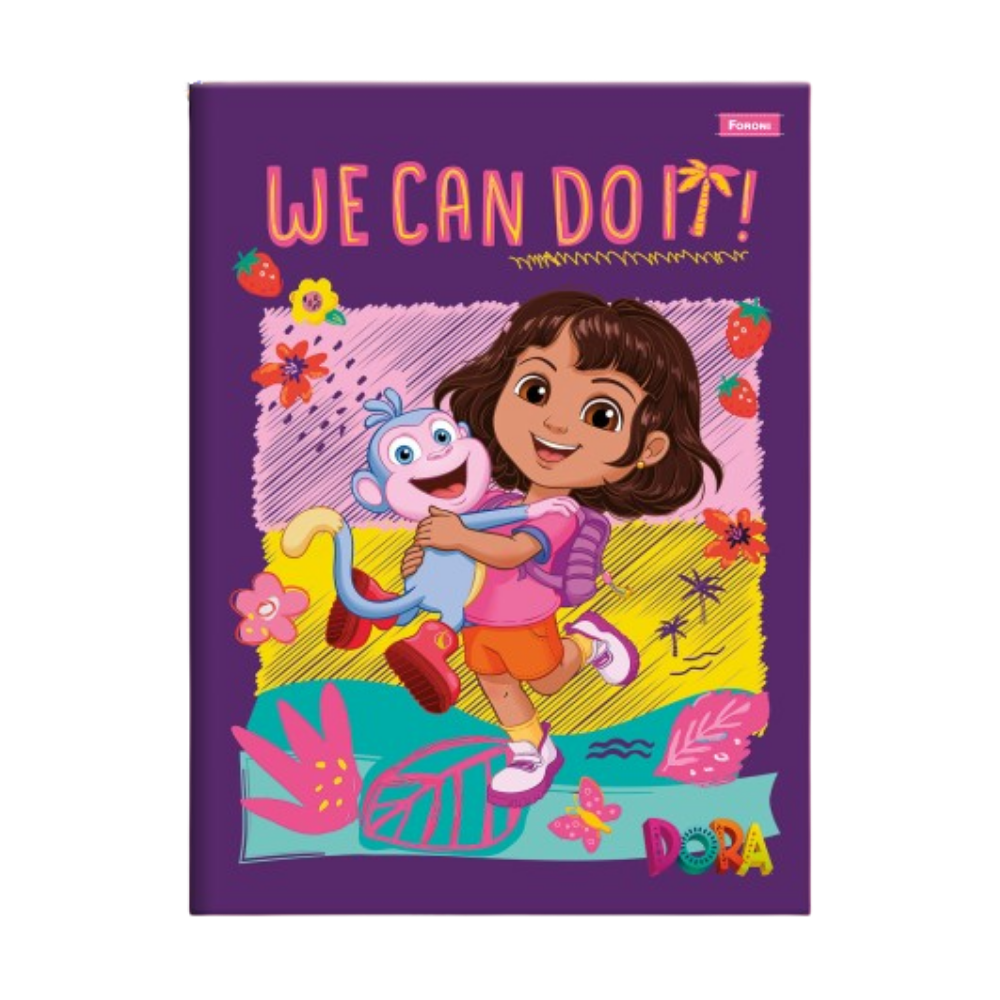 Caderno Brochurão Dora Aventureira 80f (Roxo) FORONI