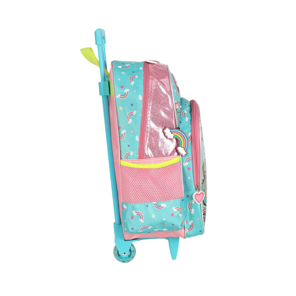 Mochila de Rodinha Infantil Unicórnio Rosa UP4YOU LUXCEL
