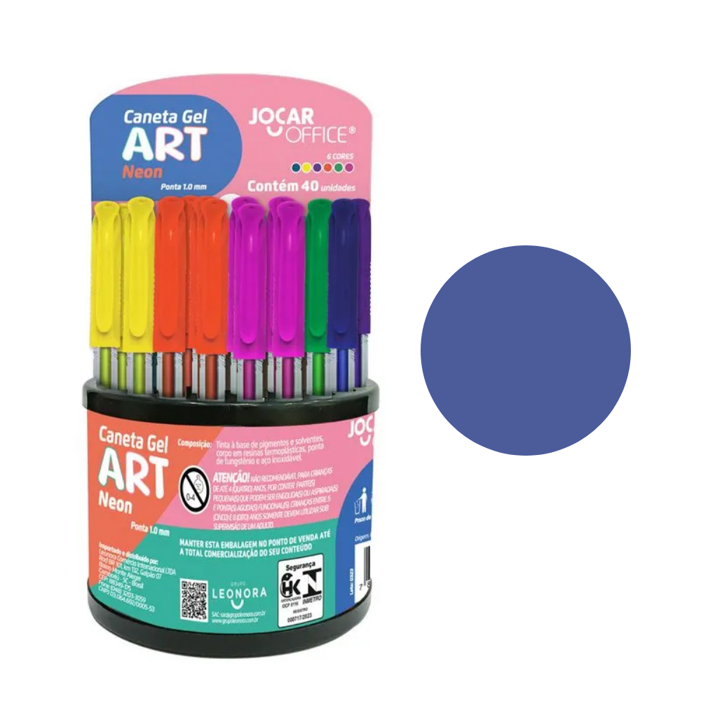 Caneta Gel Art NEON 1.0mm (Marinho) JOCAR OFFICE