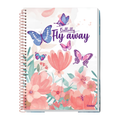 Caderno Universitário 10m 160fls Purpurina (Fly Away) CREDEAL