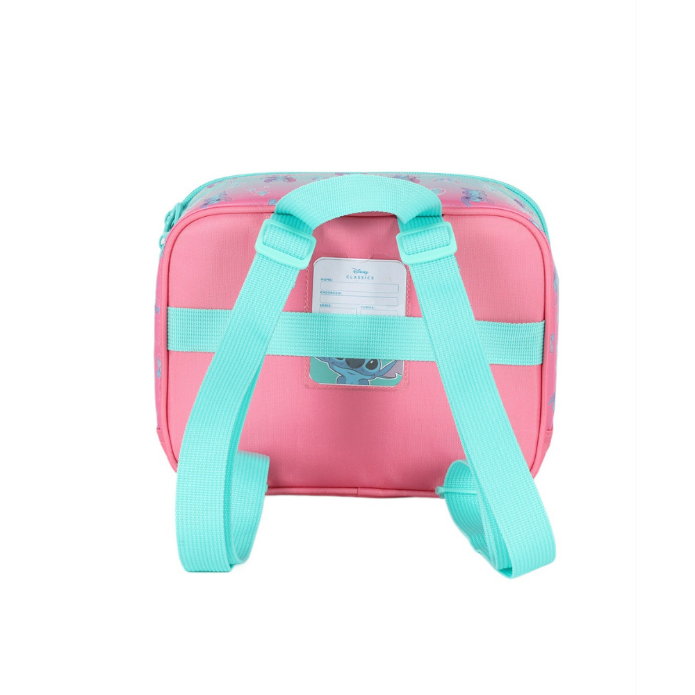 Lancheira Disney Stitch e Angel Rosa LUXCEL