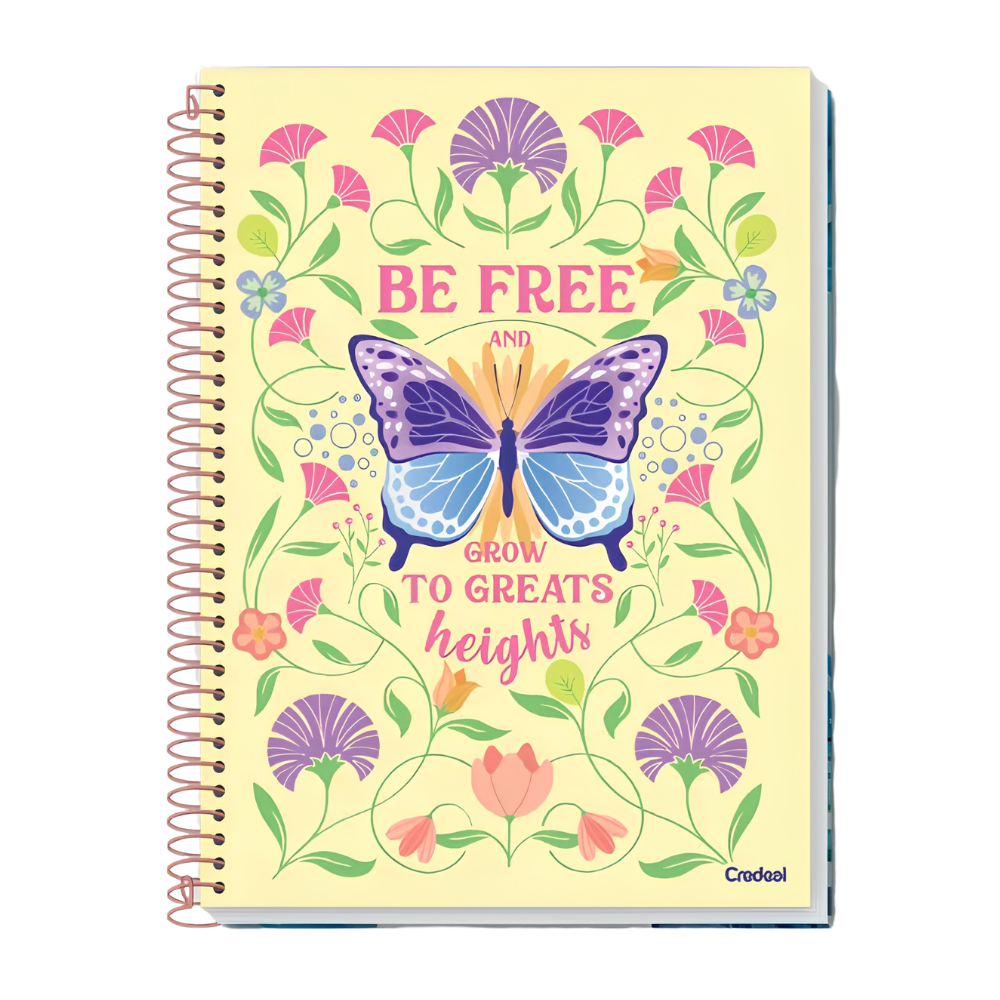 Caderno Universitário 10m 160fls Purpurina (Be Free) CREDEAL