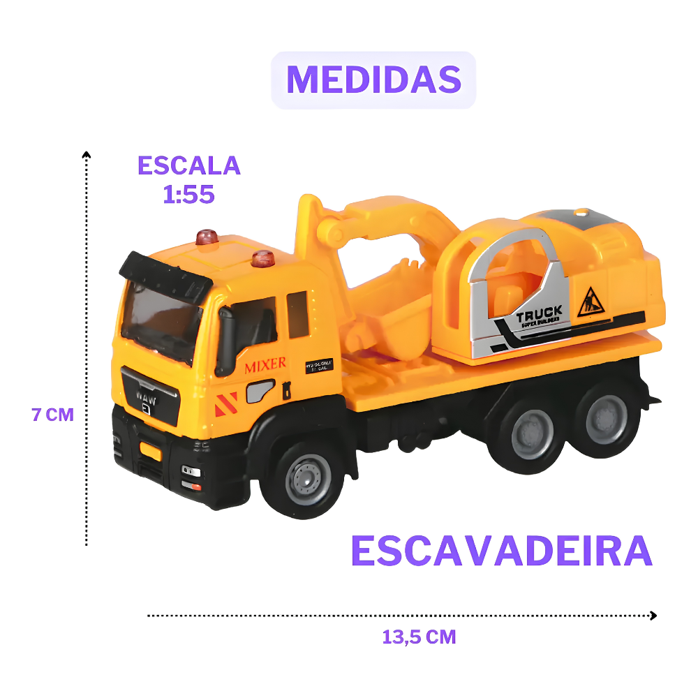Carrinho de Brinquedo Super Trucks (Trator) Coleção Profissões POLIBRINQ