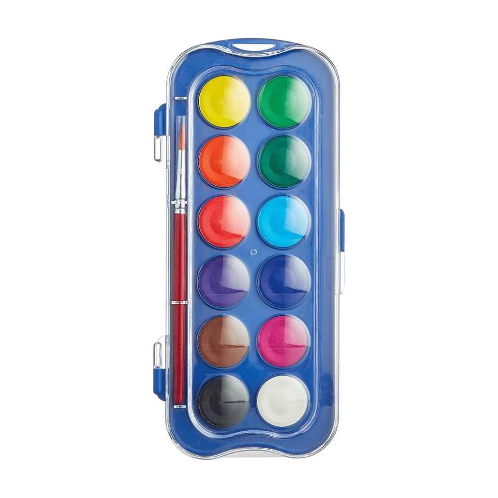Kit Aquarela 12 Cores 23mm e Pincel GIOTTO